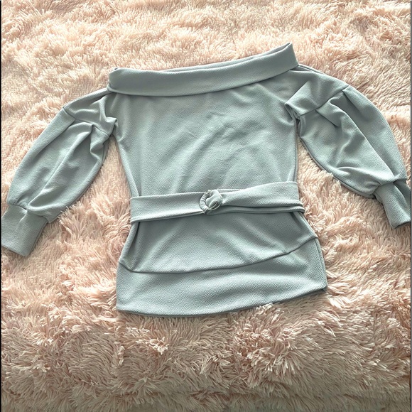 PrettyLittleThing Draped Boat Neck Top - Picture 1 of 6